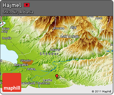 Physical Panoramic Map of Hajmel