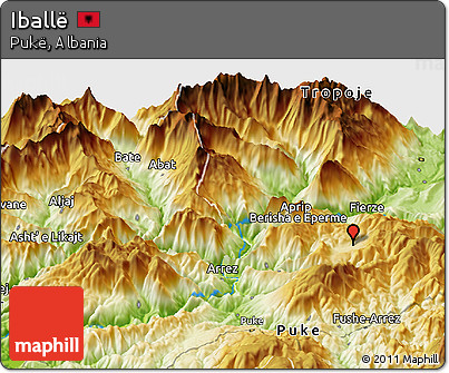 Physical Panoramic Map of Iballë