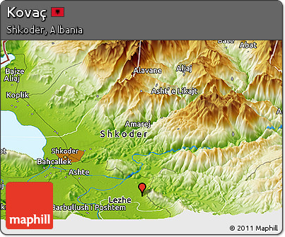 Physical Panoramic Map of Kovaç