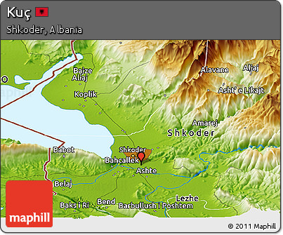 Physical Panoramic Map of Kuç