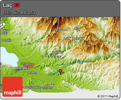 Physical Panoramic Map of Laç