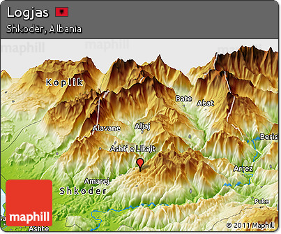 Physical Panoramic Map of Logjas