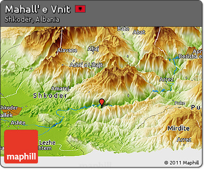 Physical Panoramic Map of Mahall' E Vnit