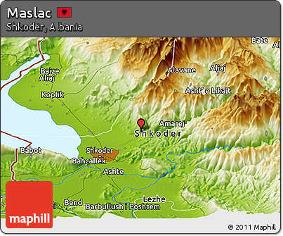 Physical Panoramic Map of Maslac