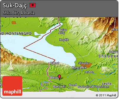 Physical Panoramic Map of Suk-Dajç