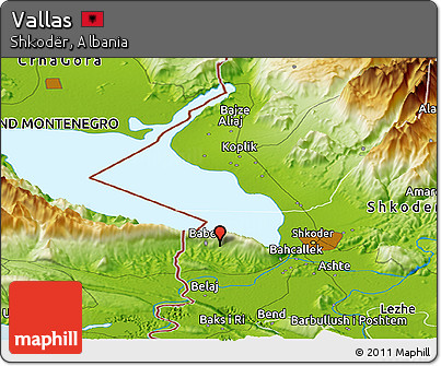 Physical Panoramic Map of Vallas