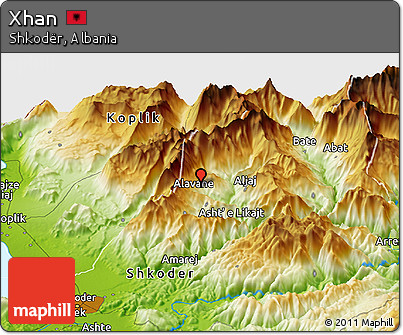 Physical Panoramic Map of Xhan