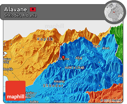 Political Panoramic Map of Alavane