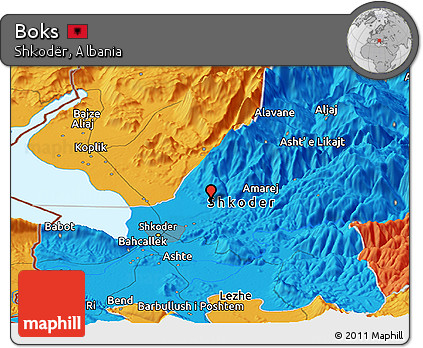 Political Panoramic Map of Boks
