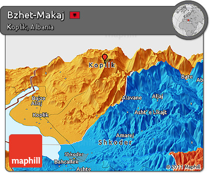 Political Panoramic Map of Bzhet-Makaj