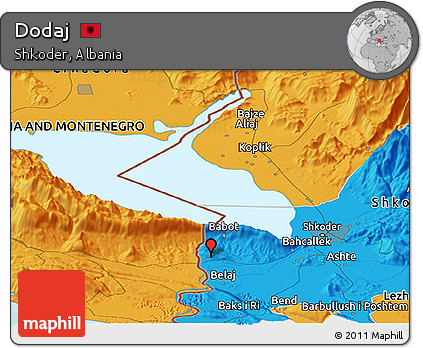 Political Panoramic Map of Dodaj