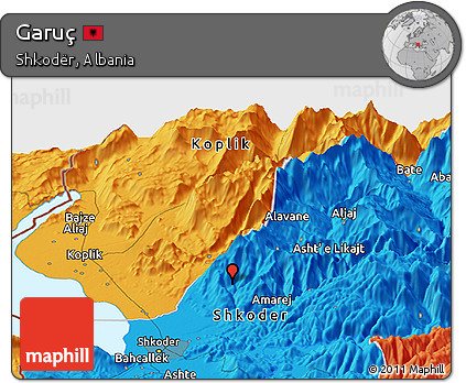 Political Panoramic Map of Garuç