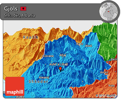 Political Panoramic Map of Gjols