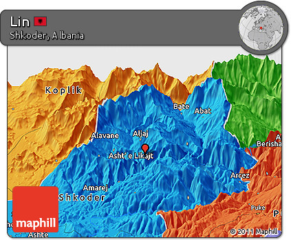 Political Panoramic Map of Lin