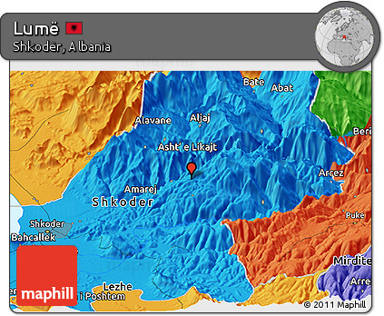 Political Panoramic Map of Lumë