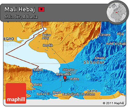 Political Panoramic Map of Mali Hebaj