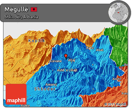 Political Panoramic Map of Mëgullë
