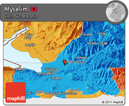 Political Panoramic Map of Myselim