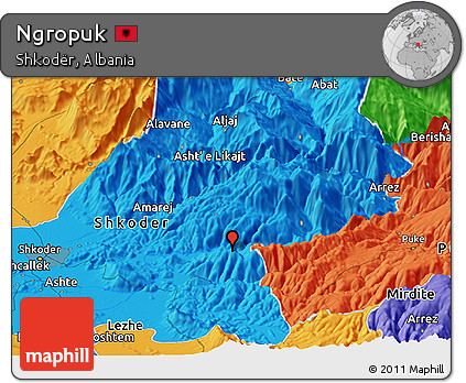 Political Panoramic Map of Ngropuk