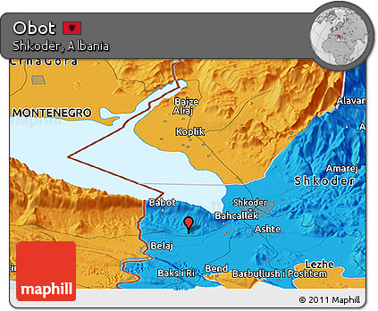 Political Panoramic Map of Obot