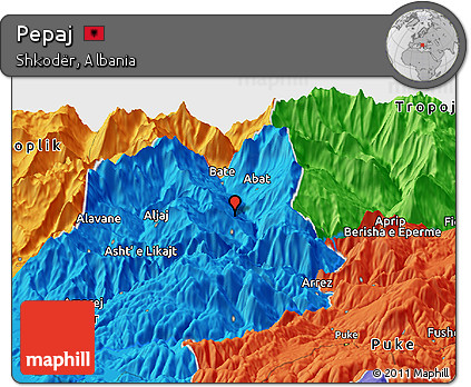 Political Panoramic Map of Pepaj