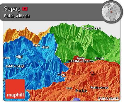 Political Panoramic Map of Sapaç