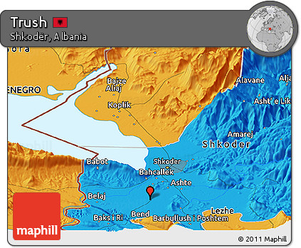 Political Panoramic Map of Trush