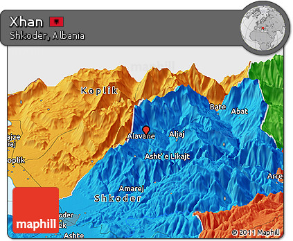 Political Panoramic Map of Xhan