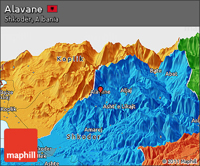 Political Panoramic Map of Alavane