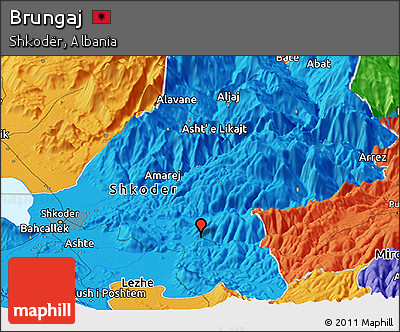 Political Panoramic Map of Brungaj