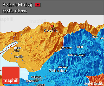 Political Panoramic Map of Bzhet-Makaj