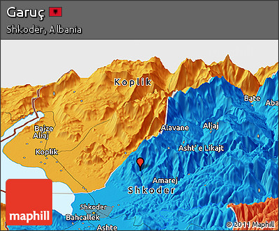 Political Panoramic Map of Garuç