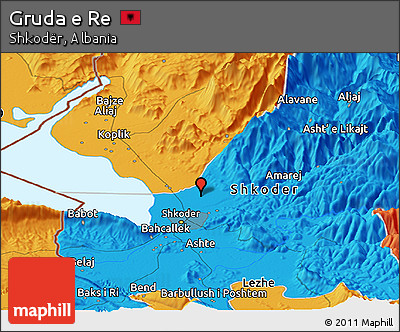 Political Panoramic Map of Gruda E Re