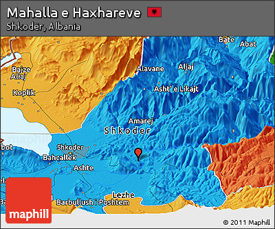 Political Panoramic Map of Mahalla E Haxhareve