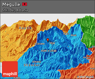 Political Panoramic Map of Mëgullë