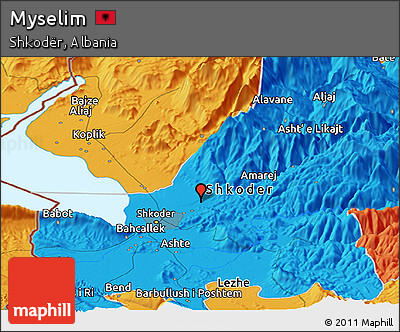 Political Panoramic Map of Myselim
