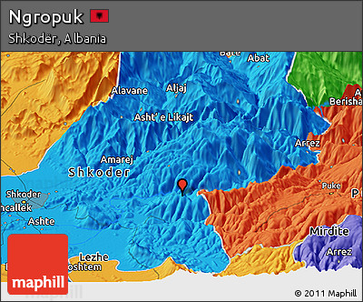 Political Panoramic Map of Ngropuk