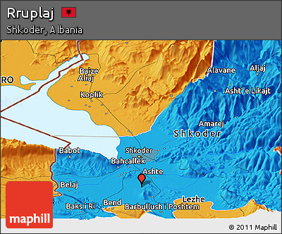 Political Panoramic Map of Rruplaj