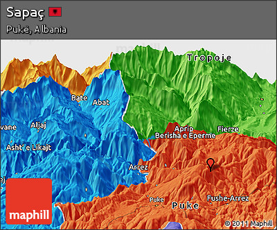 Political Panoramic Map of Sapaç