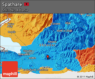 Political Panoramic Map of Spatharë