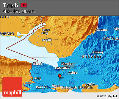 Political Panoramic Map of Trush