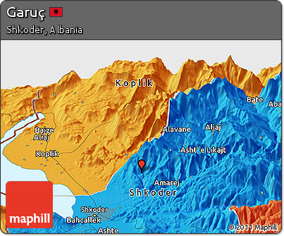 Political Panoramic Map of Garuç