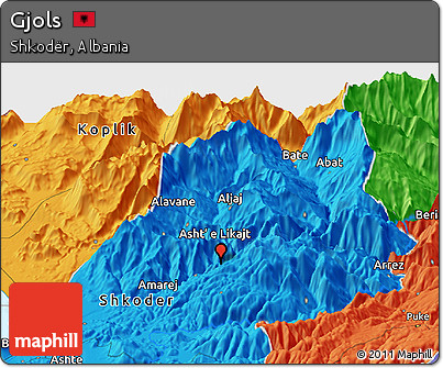 Political Panoramic Map of Gjols