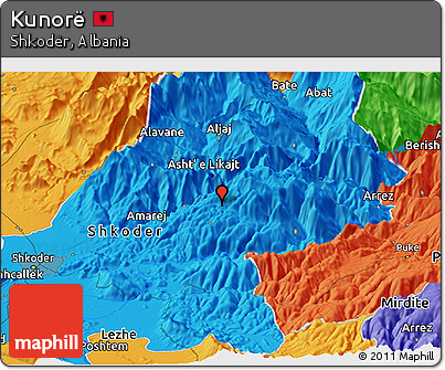 Political Panoramic Map of Kunorë
