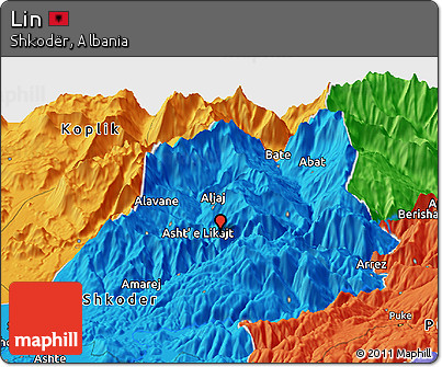 Political Panoramic Map of Lin