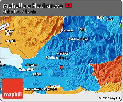 Political Panoramic Map of Mahalla E Haxhareve