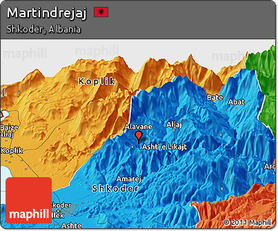 Political Panoramic Map of Martindrejaj