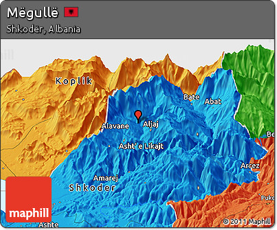 Political Panoramic Map of Mëgullë