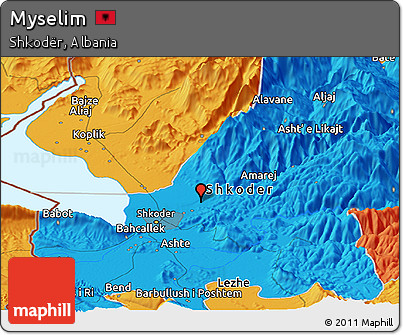 Political Panoramic Map of Myselim