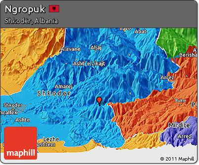 Political Panoramic Map of Ngropuk